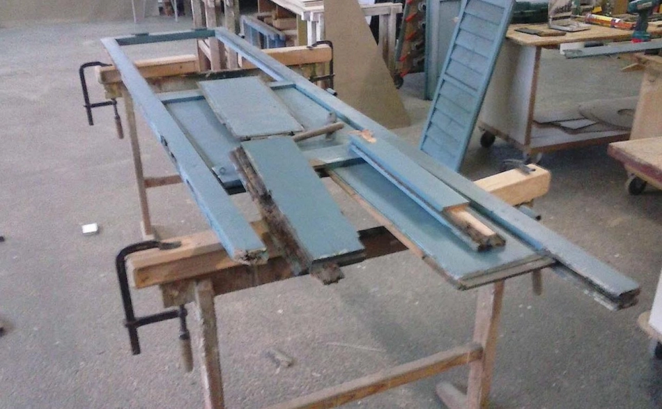 Restaurierung Holztür